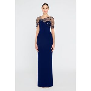 THEIA Louella Pearl Shawl Gown Size 12 $795